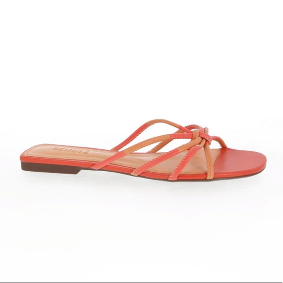 SCHUTZ Nathy Strappy Sandal 6 Coral/Toasty NIB - Picture 10 of 10